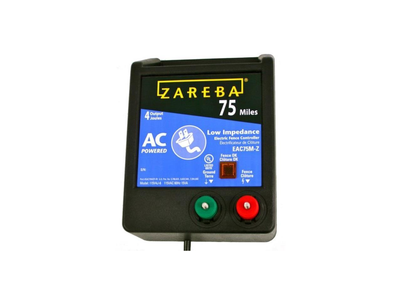 zareba eac75mz 75mile ac low impedance electric fence charger 