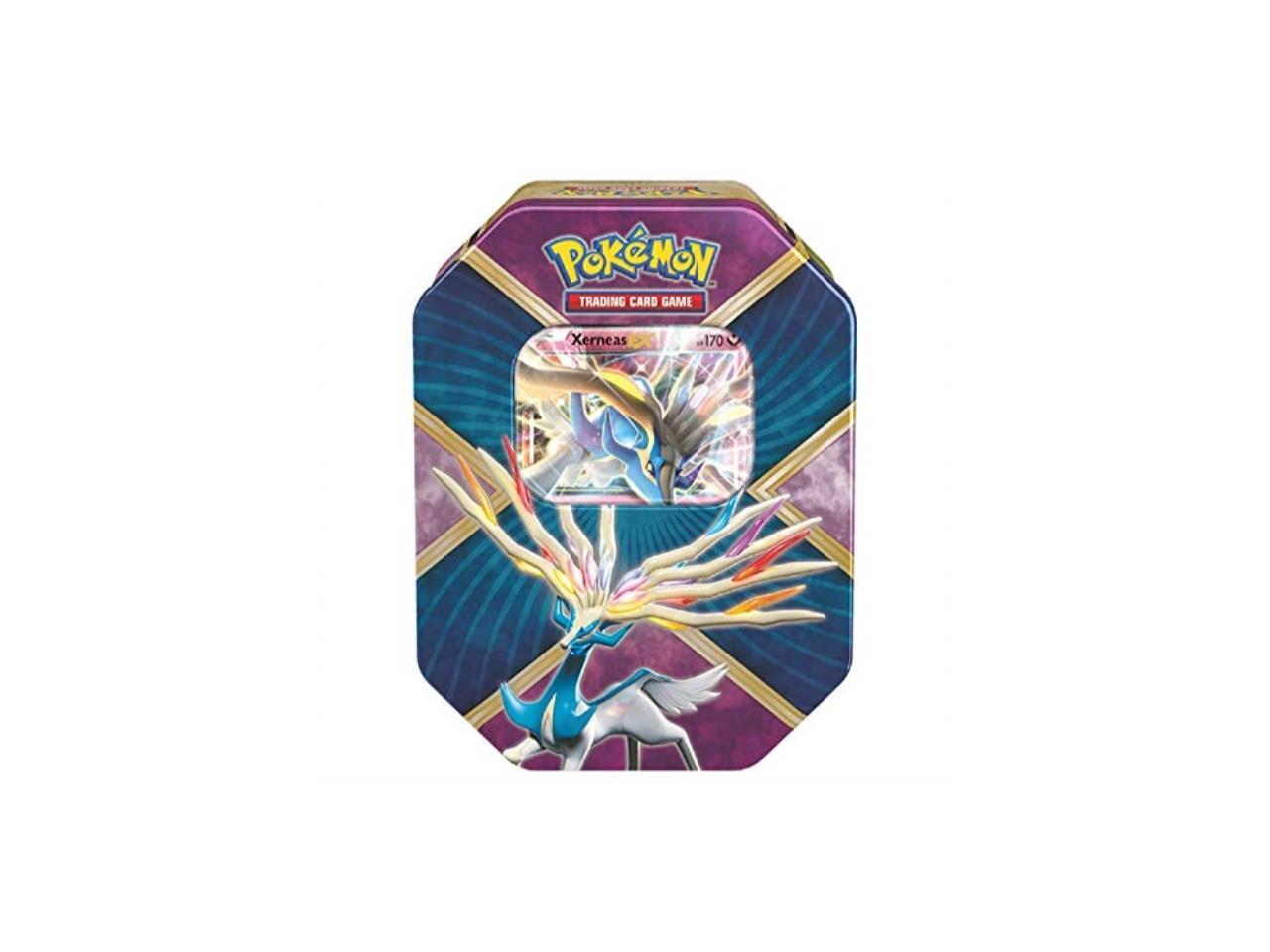 pokemon tcg: xerneas ex pokemon tin legends of kalos tin contains 4 pokemon  booster packs and ultra rare xerneas ex - Newegg.com