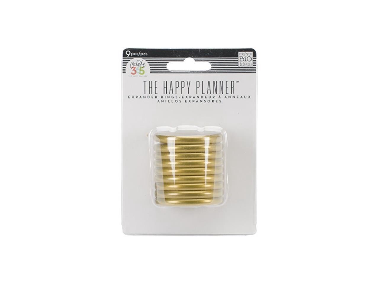 me & my big ideas plastic expander discs, gold the happy planner