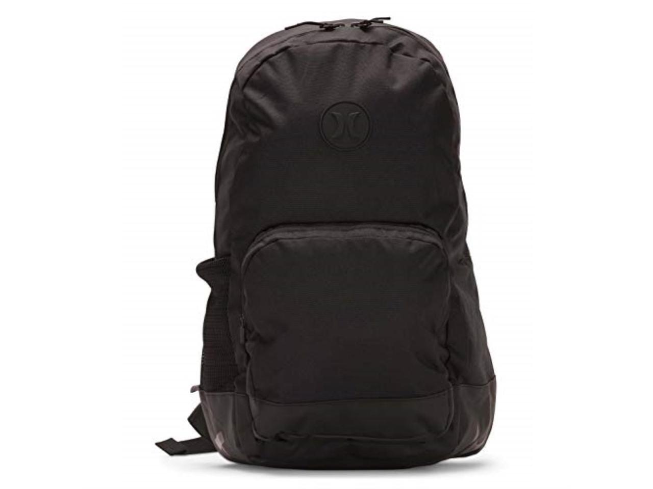 hurley men's blockade solid laptop backpack, black, qty
