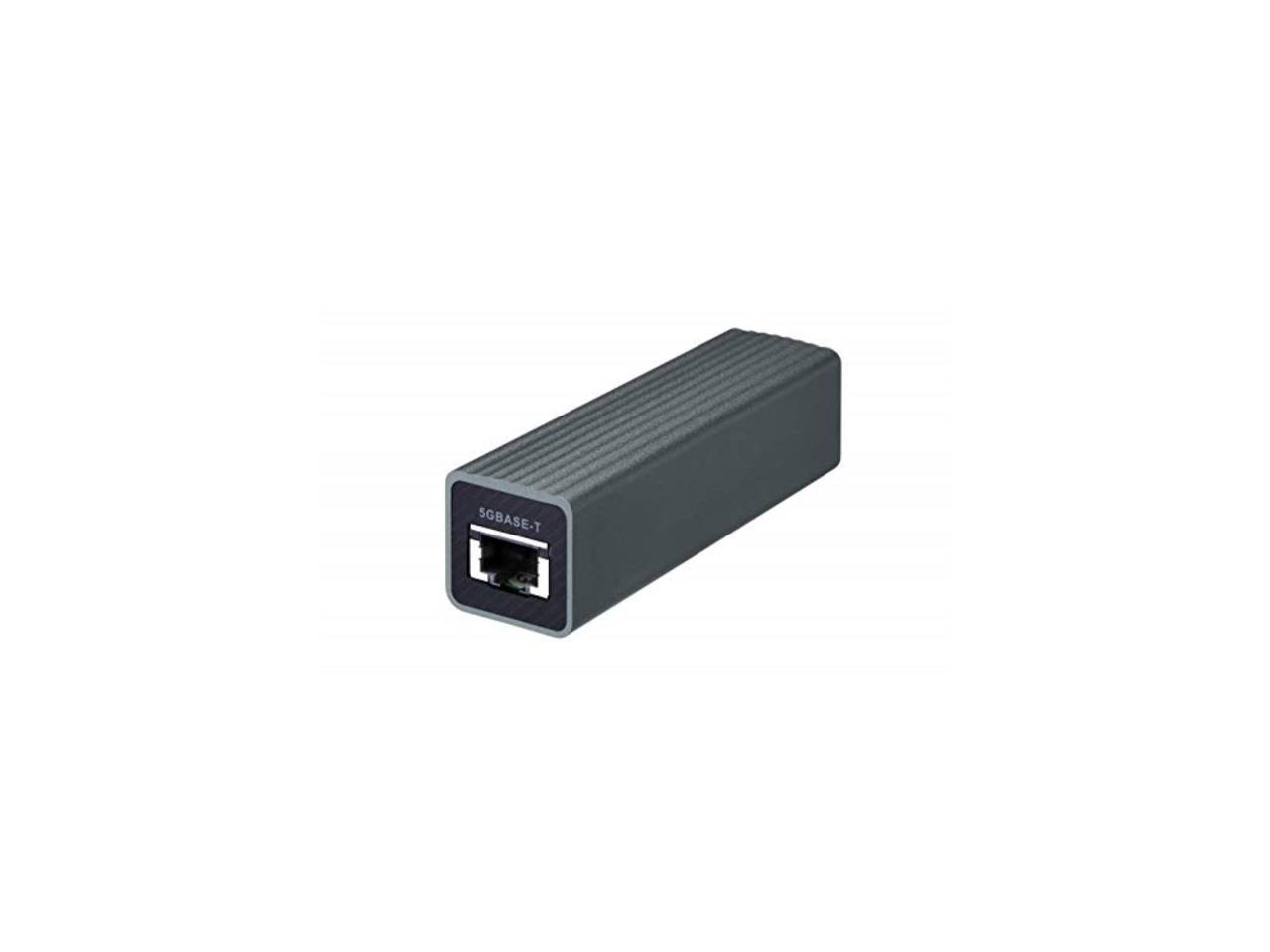 QNAP QNA-UC5G1T USB 3.0 to Single Port RJ45 5 GbE / 2.5 GbE / 1 GbE / 100MB Adapter, Bus Powered