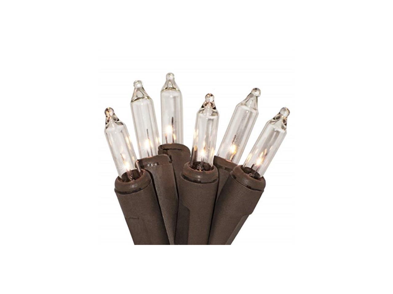 612 vermont 50 clear mini christmas string lights on brown wire cord