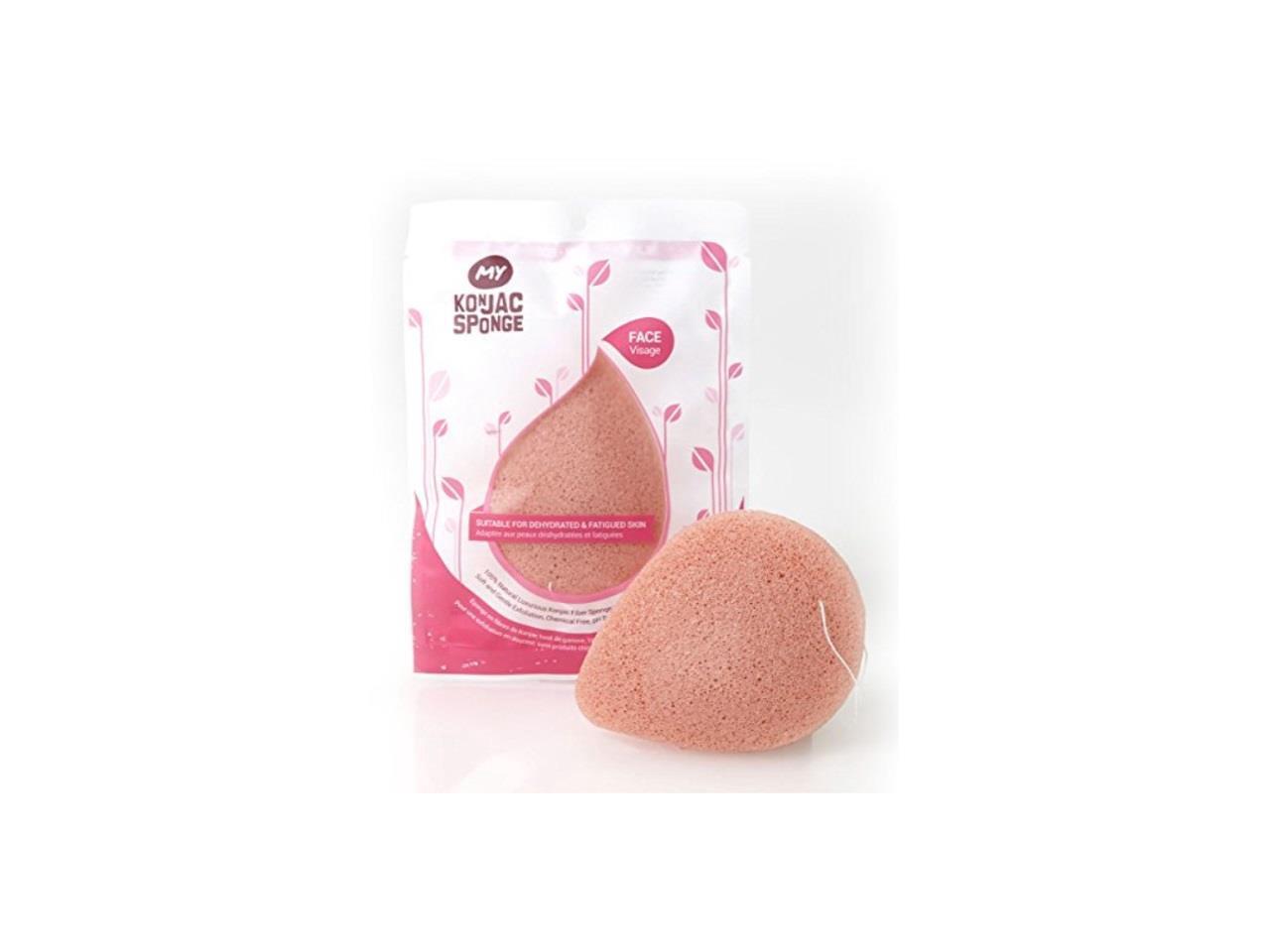 my konjac sponge all natural french pink clay facial sponge for