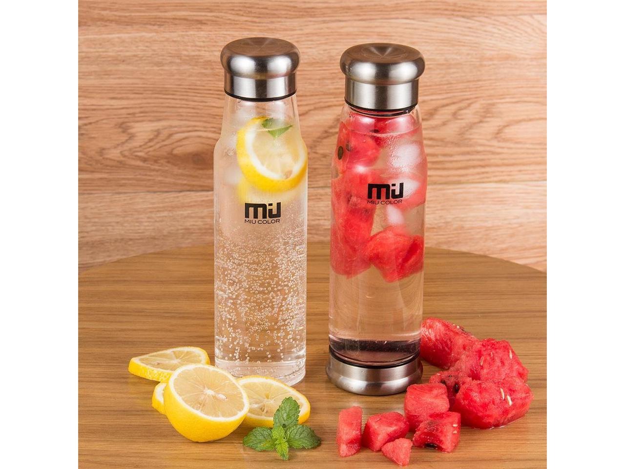 MIU COLOR 18.5oz Glass Water Bottle - Eco-friendly Borosilicate, BPA ...
