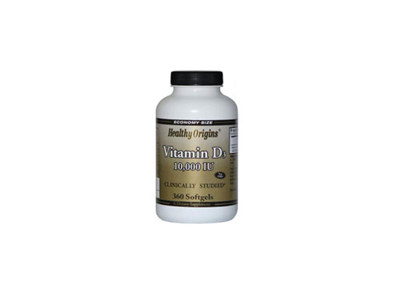 Healthy Origins Vitamin D3 Iu 360 Softgels Newegg Com