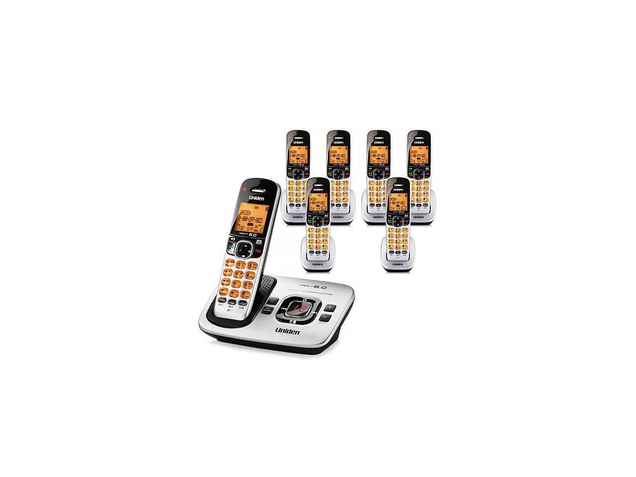 Uniden D1780-7 Cordless Phone System with Intercom & Personalised Ringers 