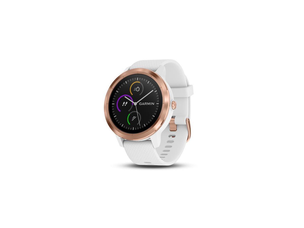 garmin white rose gold watch