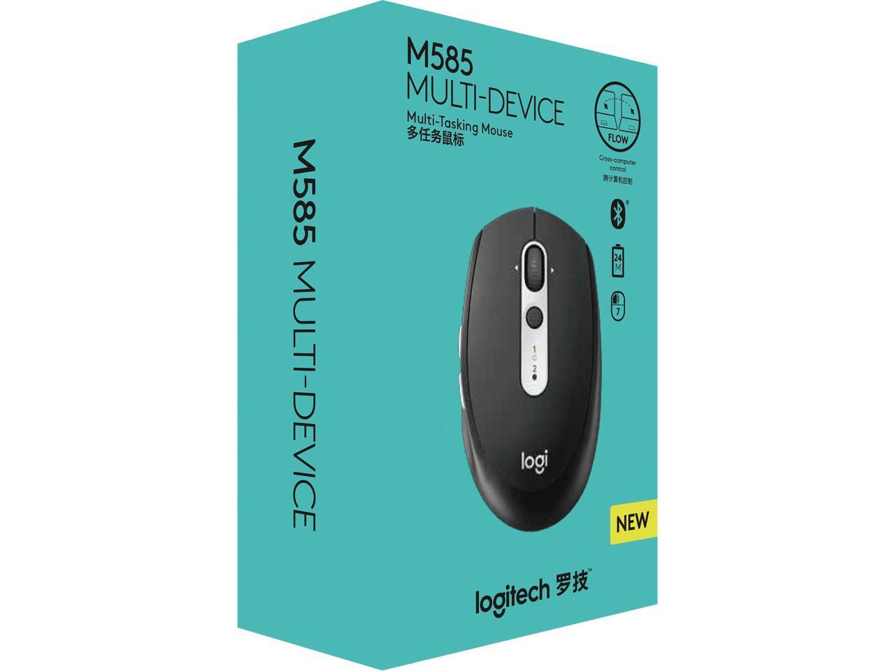 Logitech M585 Multi-Device Wireless Mouse - Graphite - Newegg.com