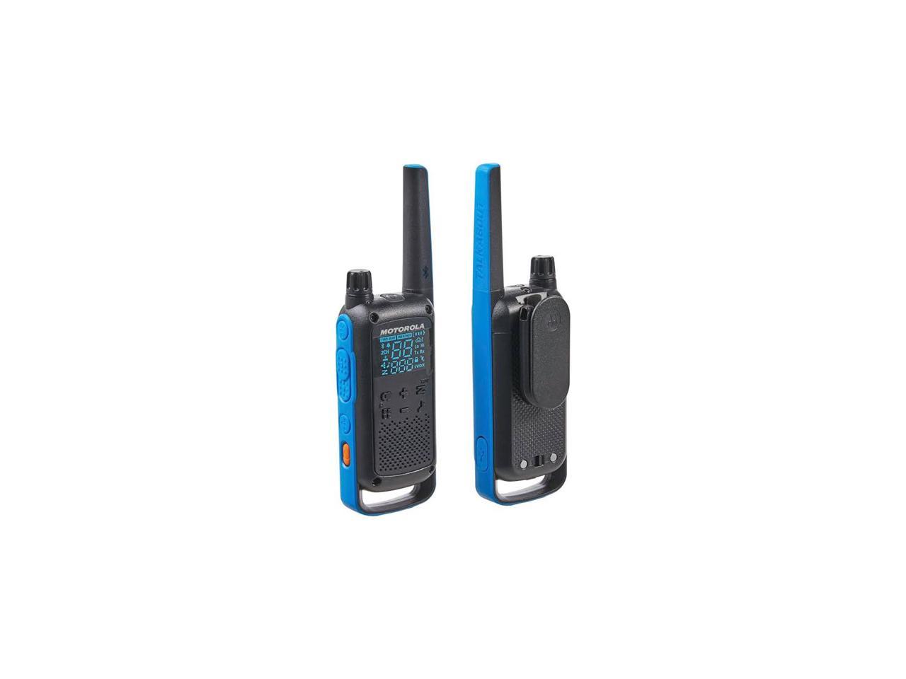 Motorola T800 Two-Way Radio - 56KM Bluetooth Model 2 Pack, Black/Blue ...