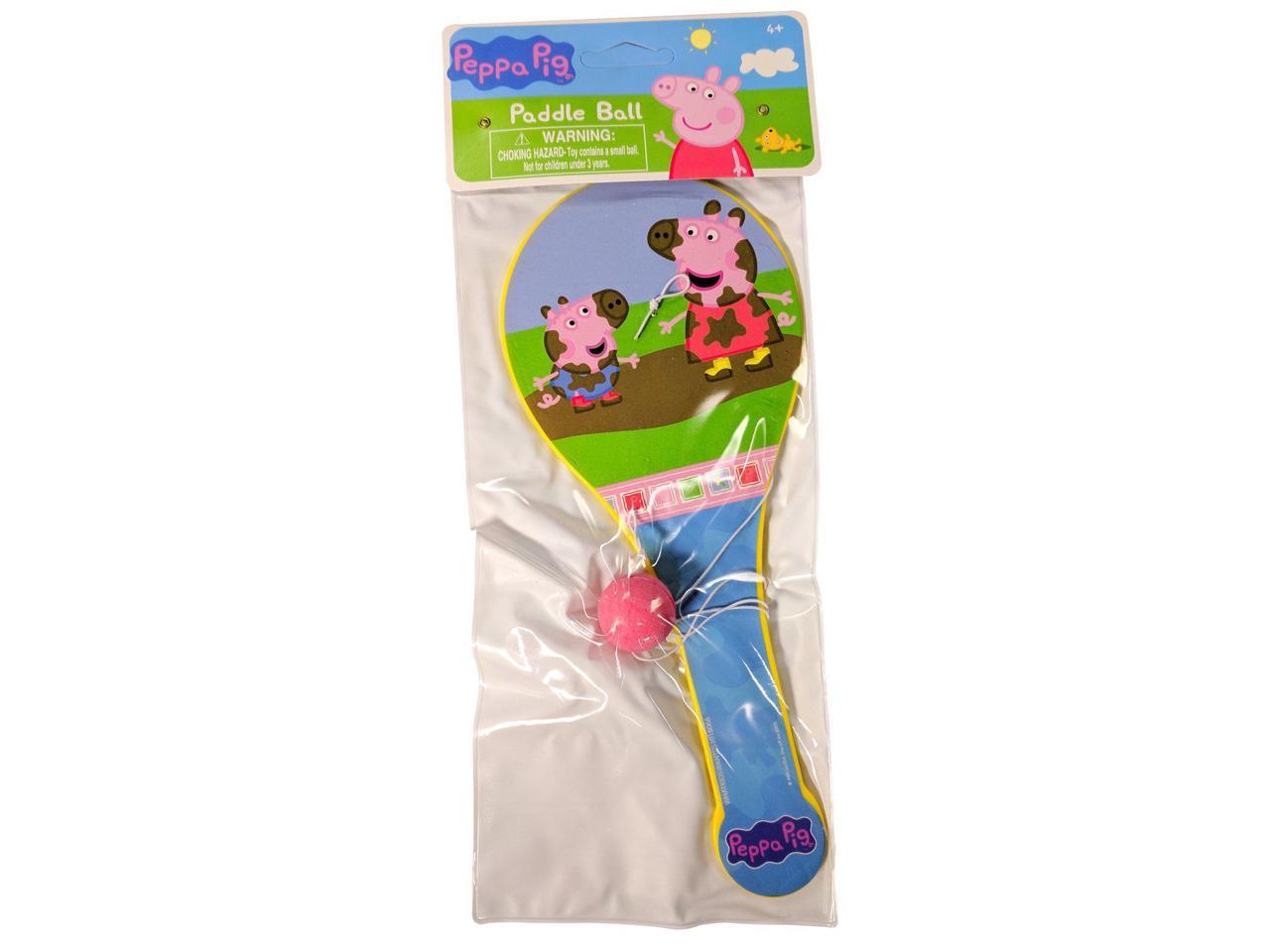 Peppa Pig Paddle Ball Indoor Outdoor Family Travel Toy Game 
