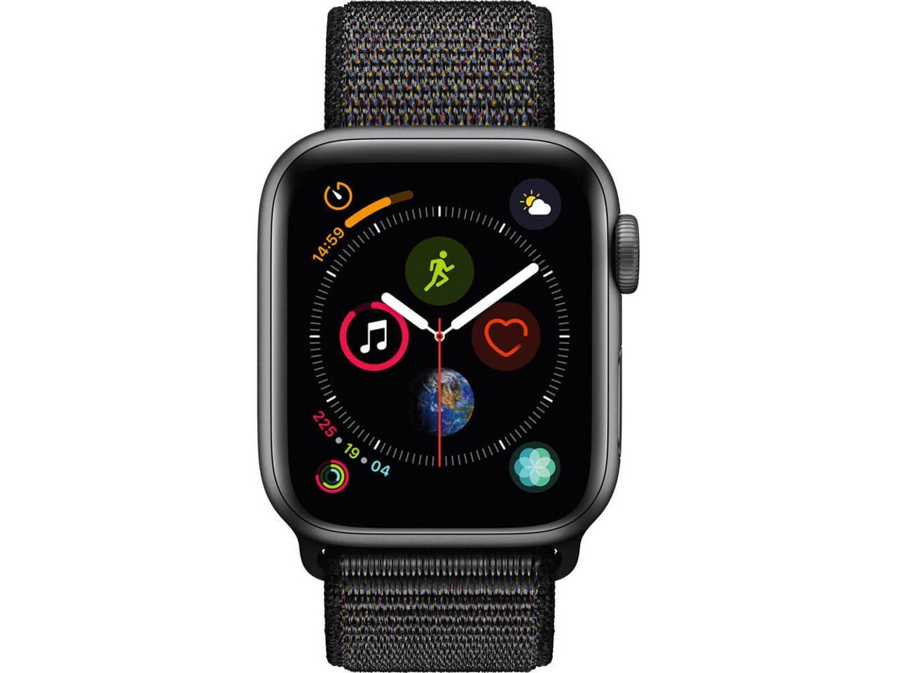 Apple Watch Series 4 (GPS Only, 44mm, Space Gray Aluminum, Black Sport