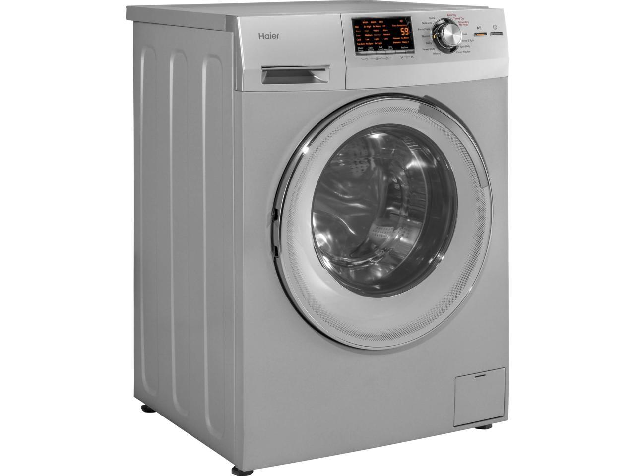 Haier 24Inch Wide Front Load Washer And Dryer Combination, Silver