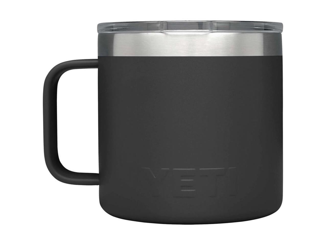 Yeti Rambler 14 Oz Stainless Steel Vacuum Insulated Mug With Lid Black 8057