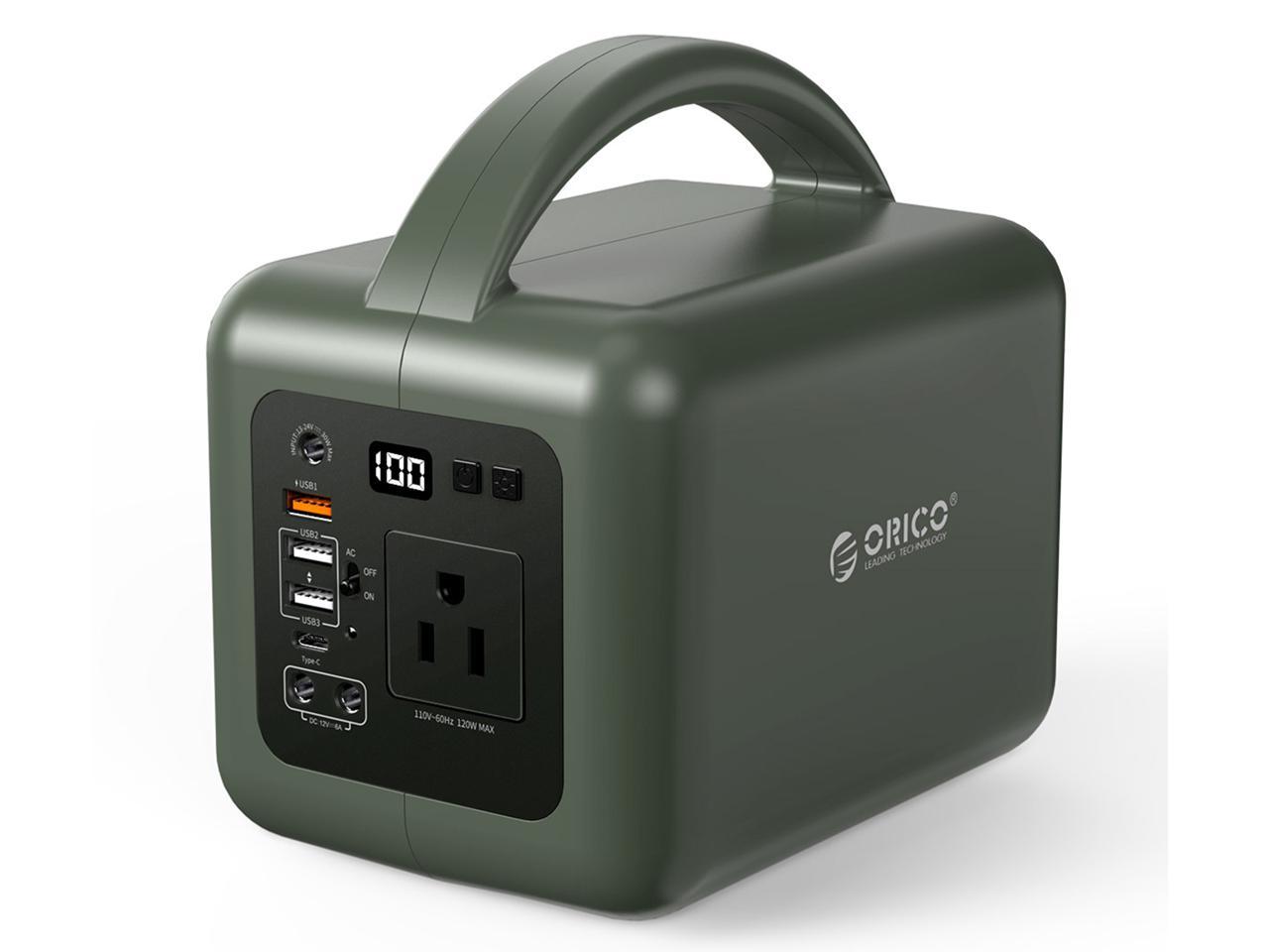 USB Quick Charger 3.0 Solar Generator 222Wh 60000mAH Portable Power Station with 110V AC Outlets 4 DC Ports Emergency Rechargeable Power Inverter for CPAP Emergence Home Camping 