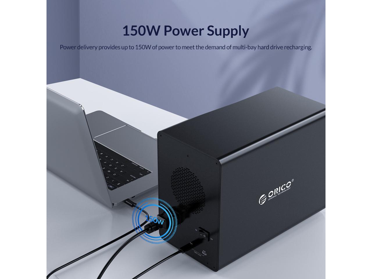 ORICO 4 Bay Hard Drive Enclosure Aluminum TypeC USB 3.1 Gen2 10Gbps 2.