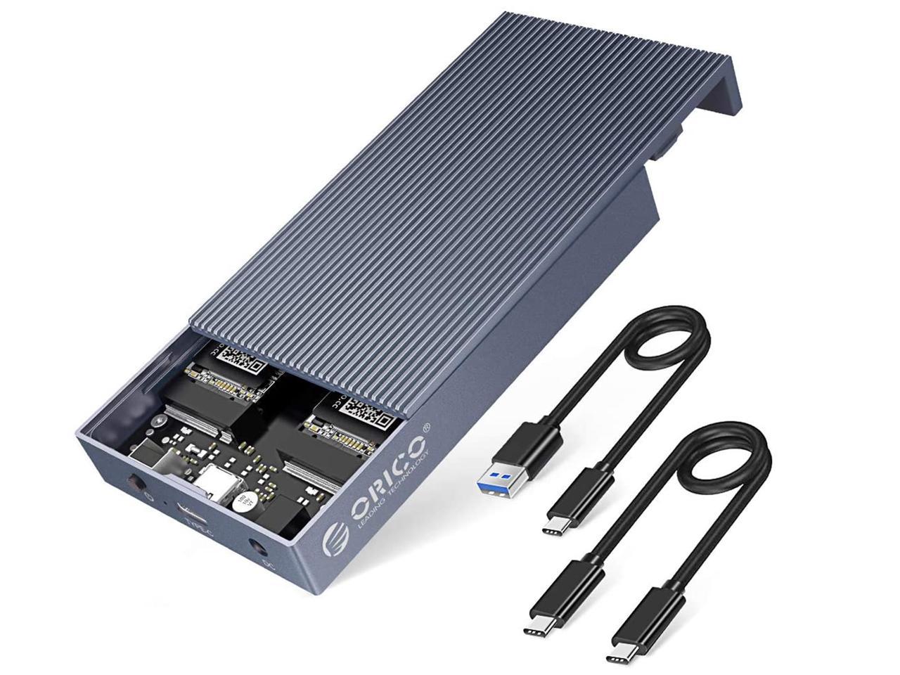 SSD Not Included ORICO Thunderbolt 3 NVME Enclosure Intel Officially Certification 40Gbps Portable External Enclosure PCI-e to M-Key Aluminum Case Only for 2280 M.2 NVME SSD Up to 2TB