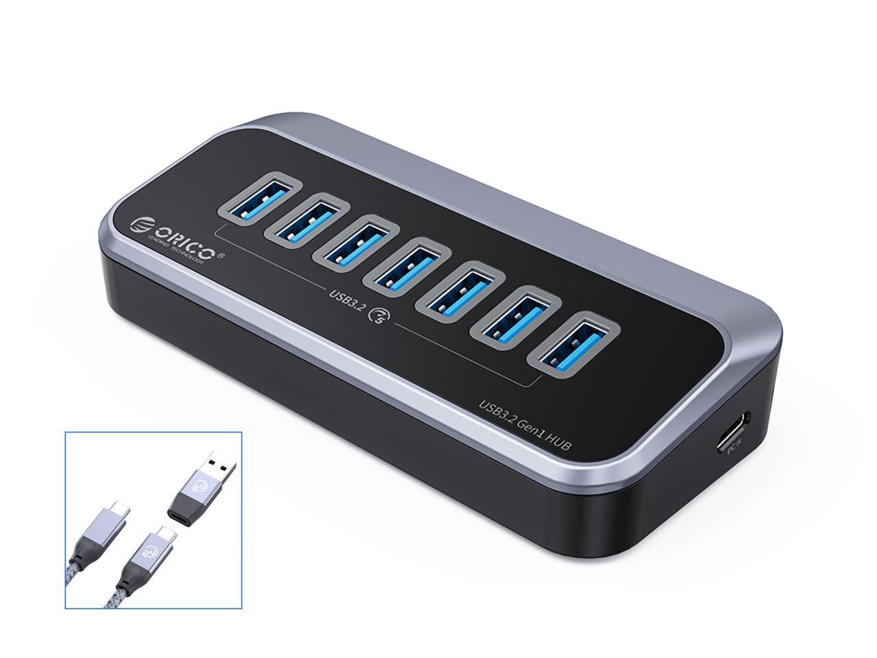 ORICO 7 Port USB 3.2 HUB Type USB C Splitter With 5V3A Type C Power ...
