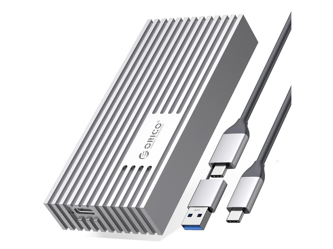 thumbnail image 2 of ORICO NVMe SSD Enclosure 40Gbps M.2 To USB-C Adapter For NVMe M-Key 4TB SSD 2280, Aluminum M2 External SSD Case, Compatible With Thunderbolt 3/4 USB3. 2/3.1/3.0/Type C -M234-Silver 2 of 12