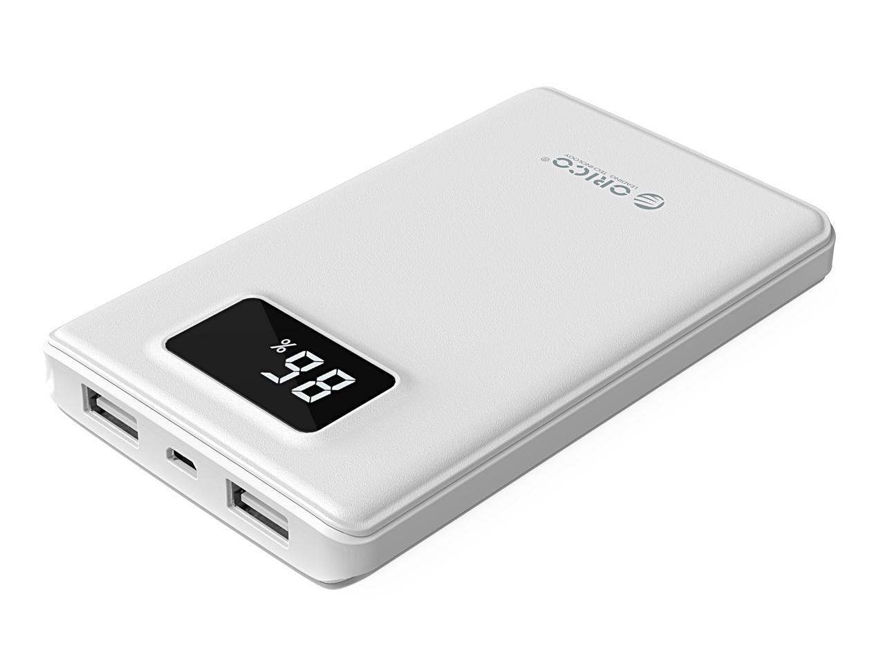 ORICO 8000 mAh Polymer Power Bank 2 USB Portable Battery LED Display