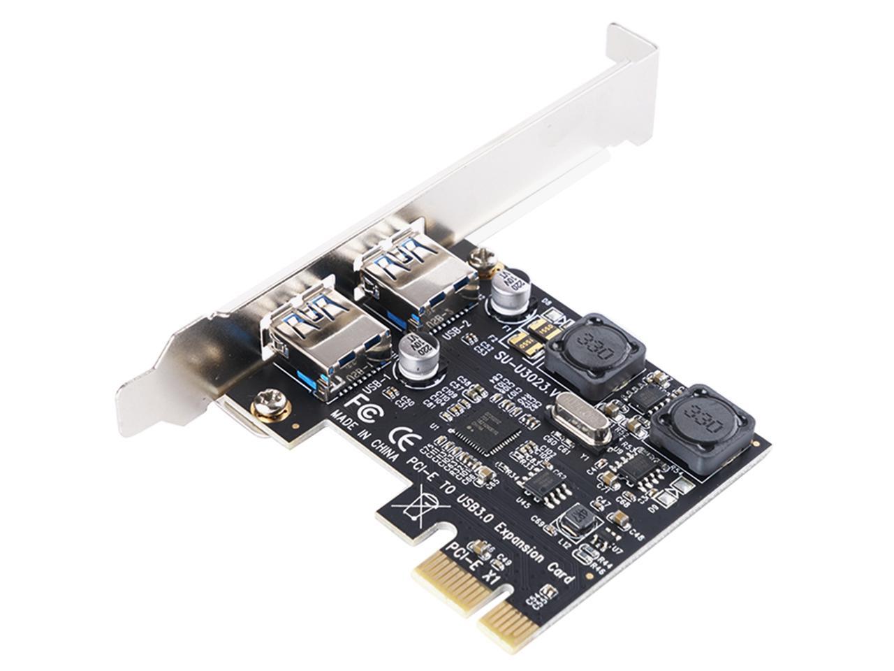 PCI-Express to Internal 2 Port 19 Pin Header USB Expansion Card Transfer Speed Up to 5Gbps Oumij1 PCI-E to 2 Port 19 Pin USB3.0 Expansion Card with Low Profile