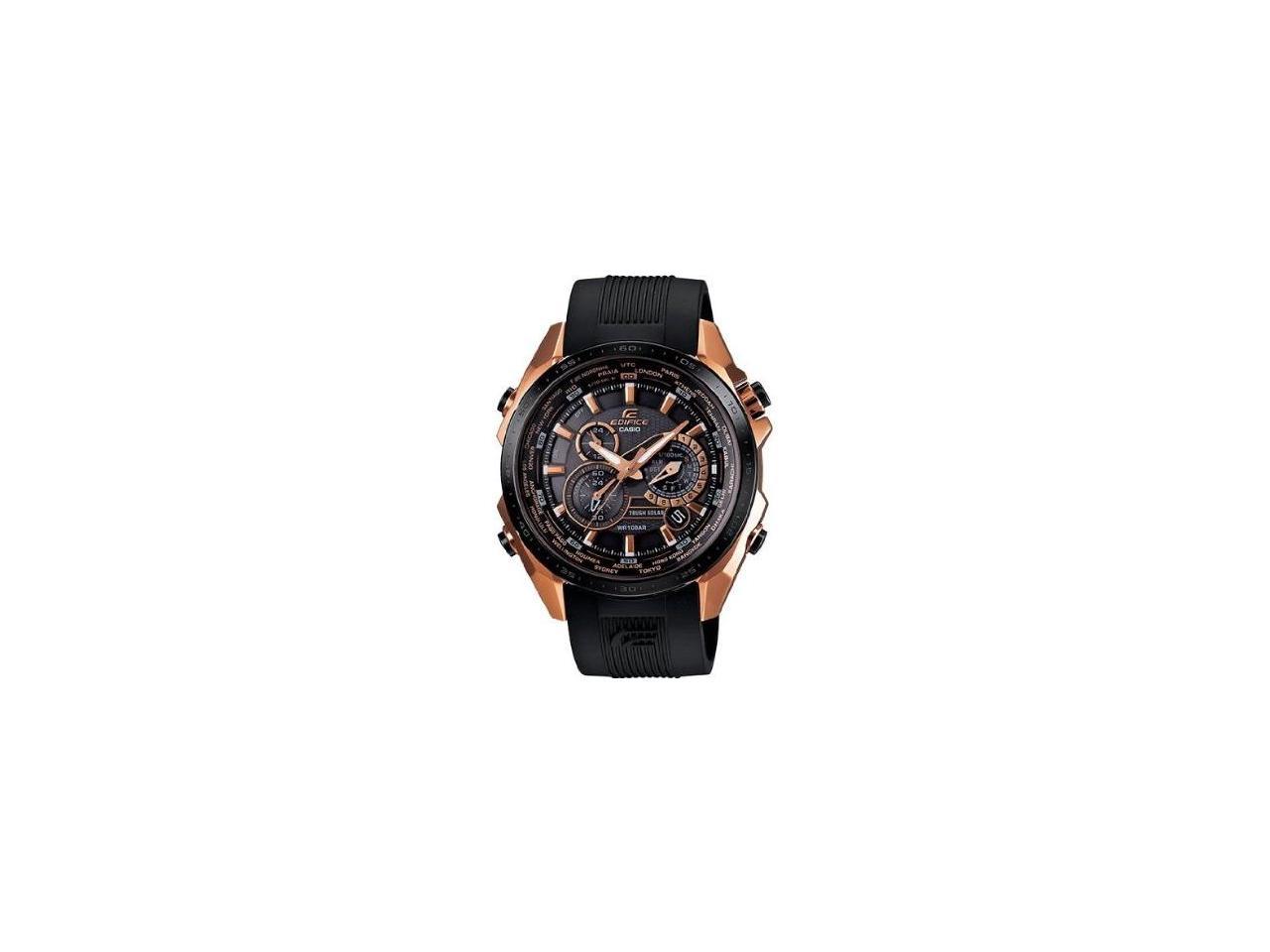 Casio Edifice Black X Rose Gold Dial Men's Watch - EQS500CG-1A - Newegg.com