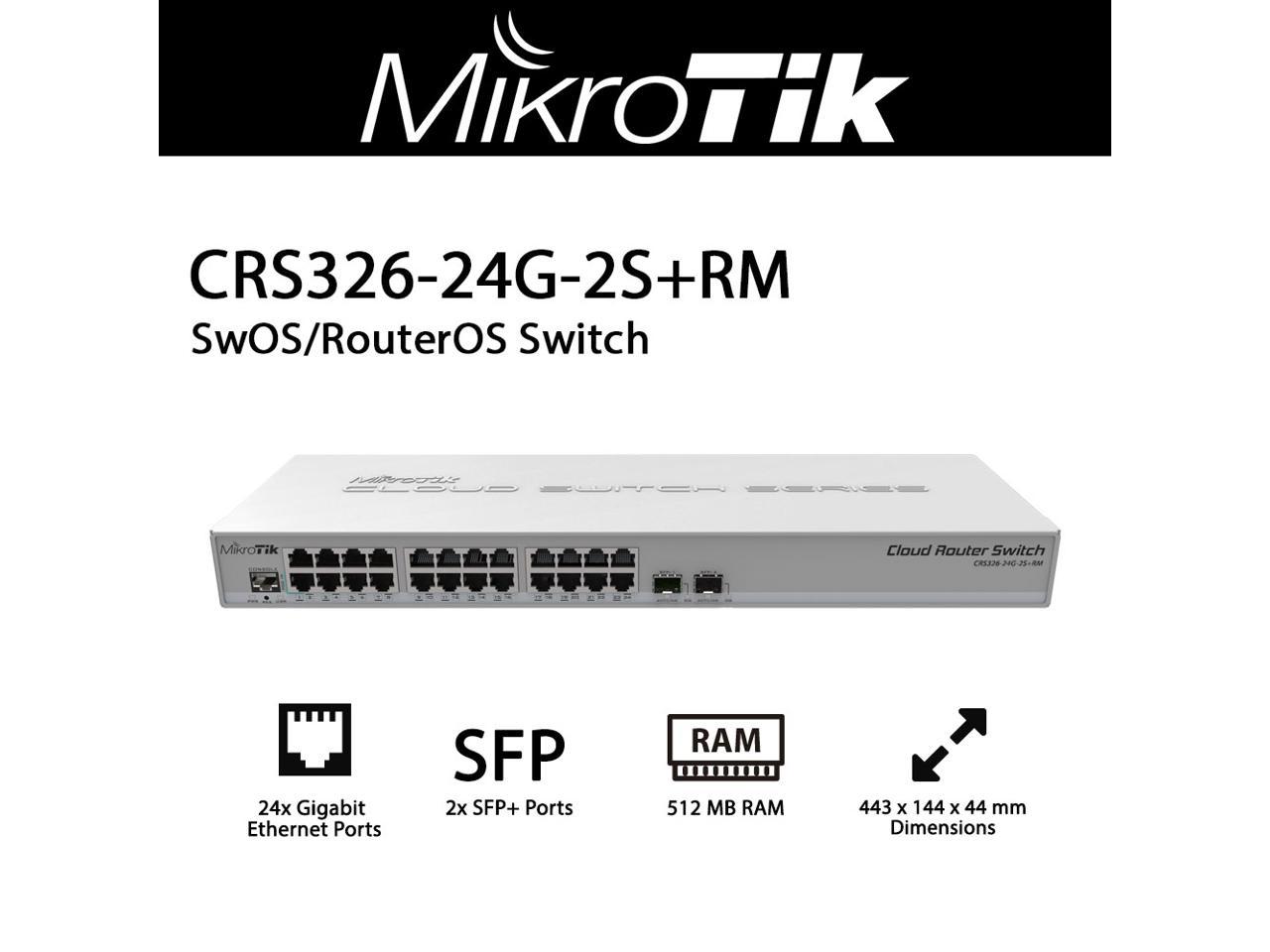 Коммутатор mikrotik crs326 24g 2s rm настройка