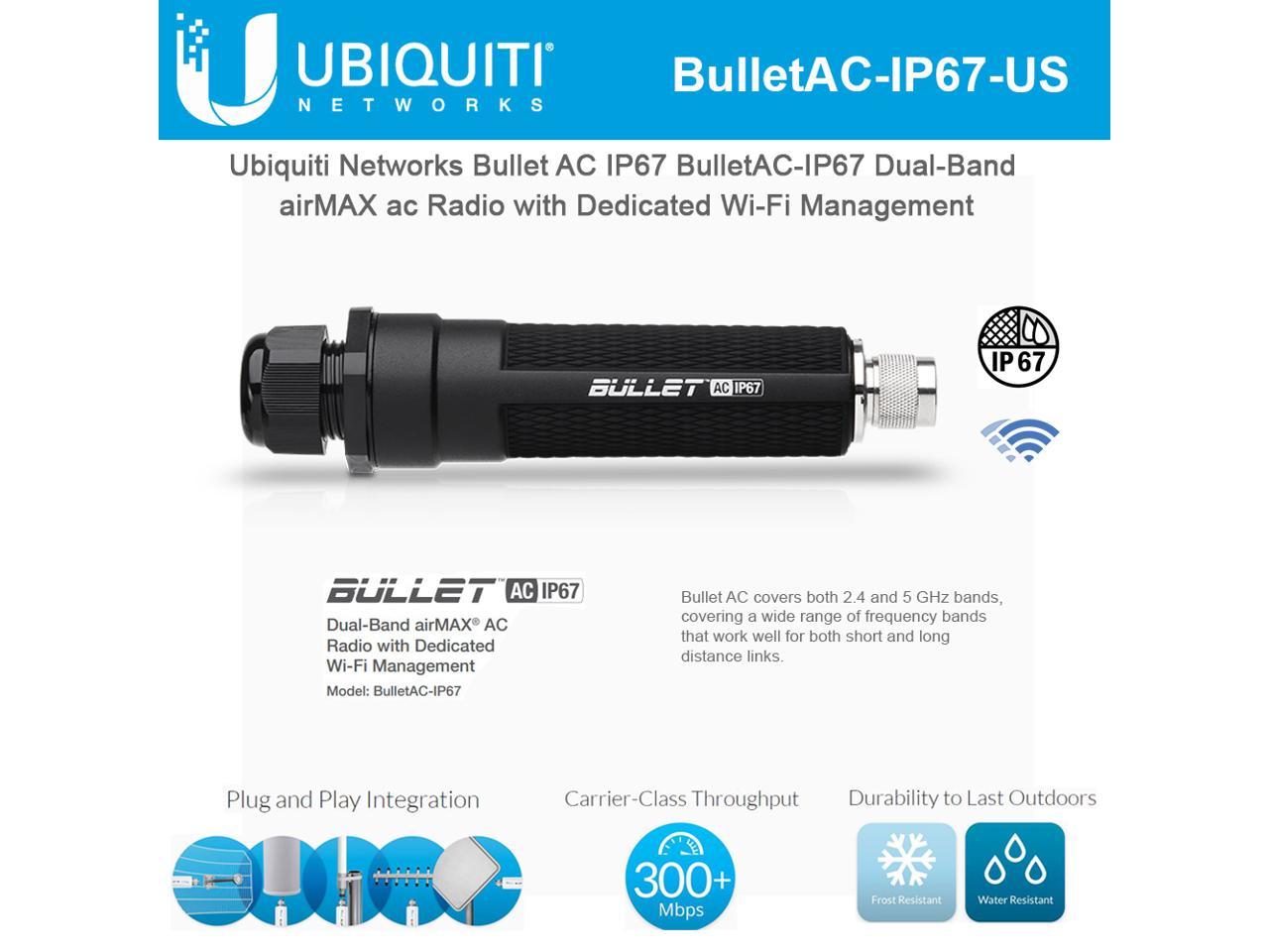 Ubiquiti Networks Bullet AC IP67 BulletAC-IP67-US Dual-Band AirMAX Ac ...