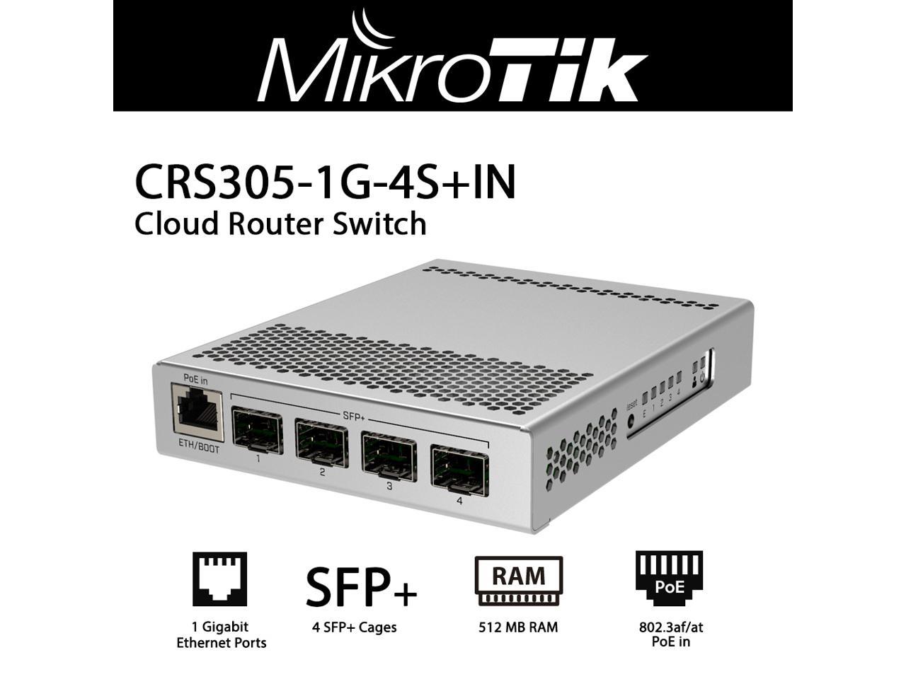 日本製 mikrotik CRS305-1G-4S+IN SFP+ 4portスイッチ - 通販 - www