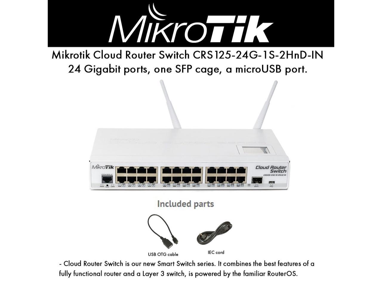 Коммутатор mikrotik crs125 24g 1s 2hnd in настройка