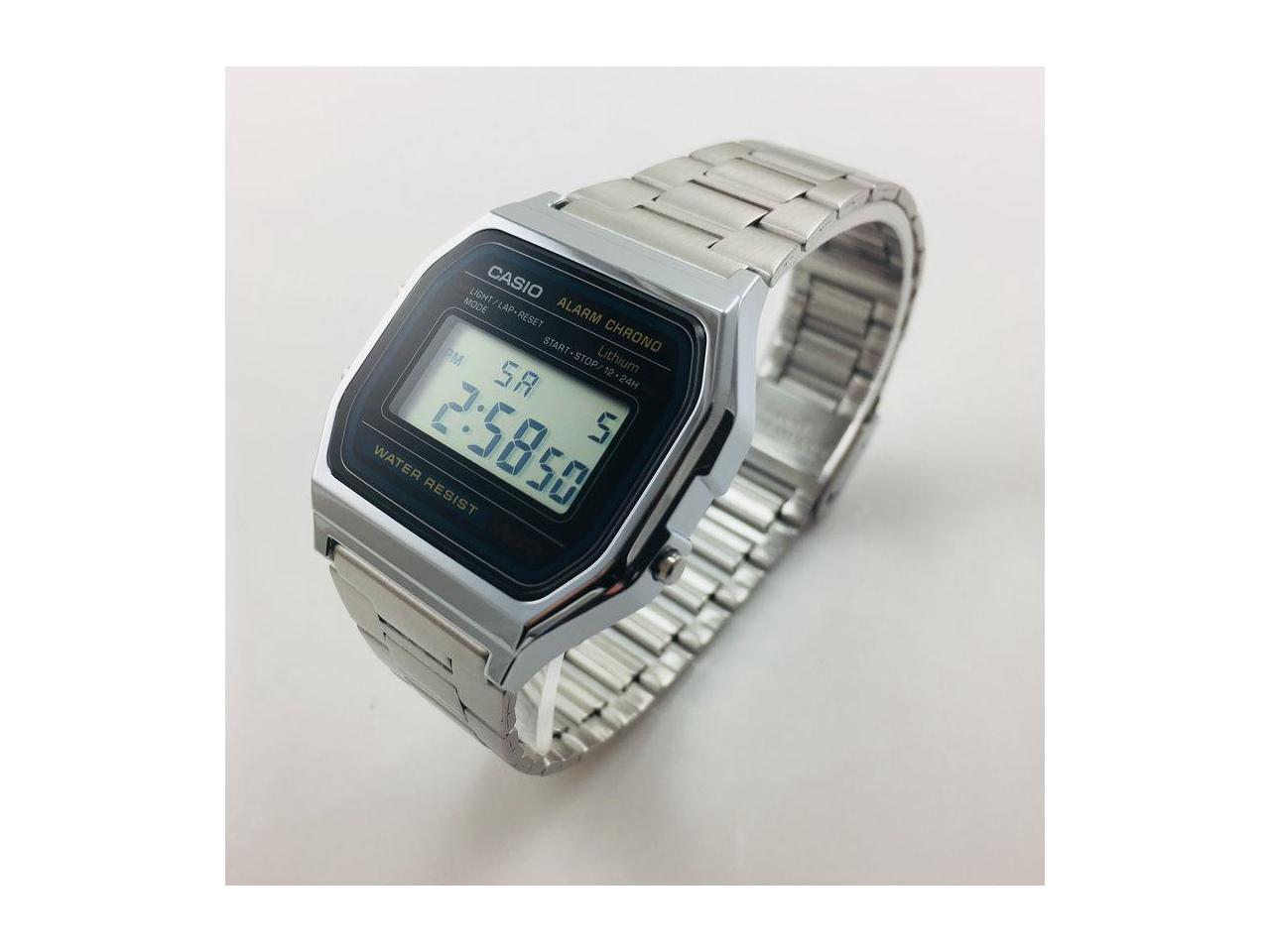 casio digital leather watch in cream