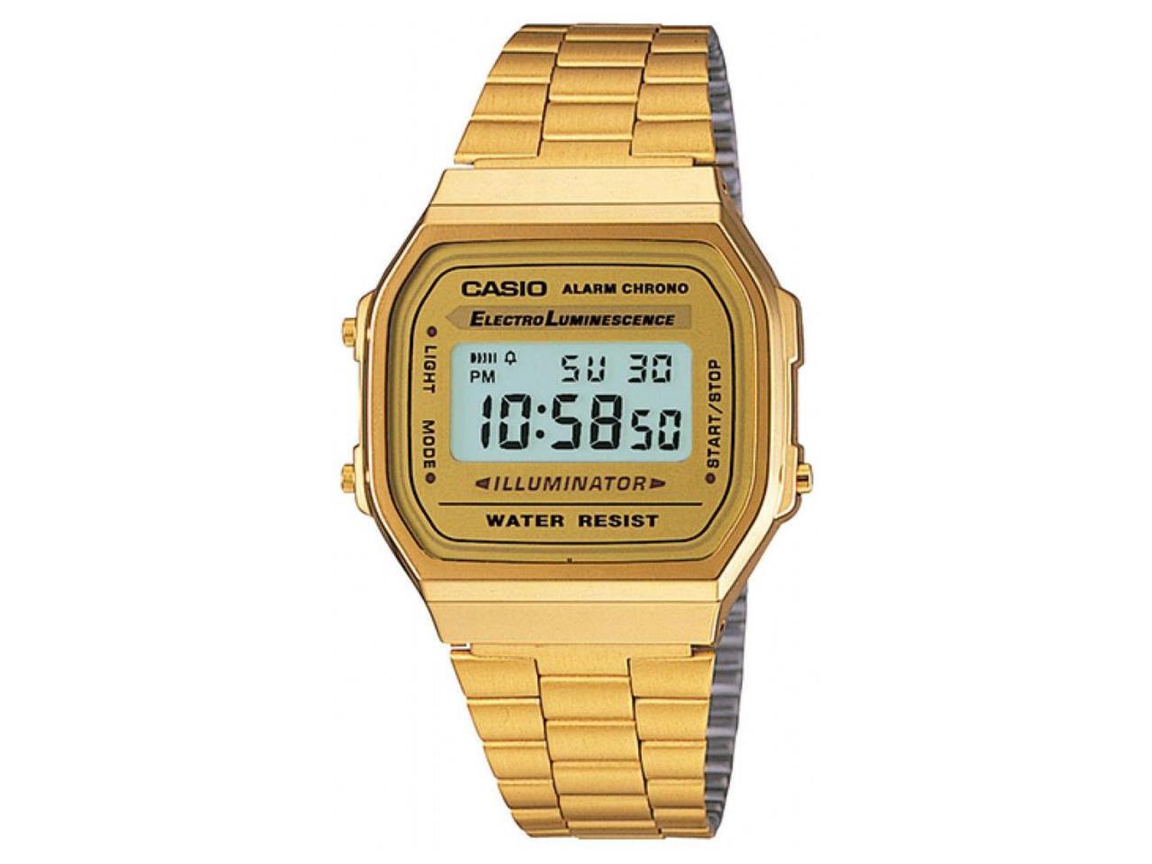 Men's Casio Gold Tone Classic Digital Watch A168WG-9V A168WG-9VT ...