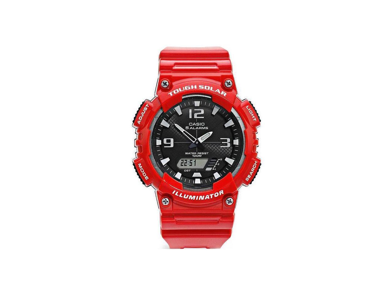 casio red watch