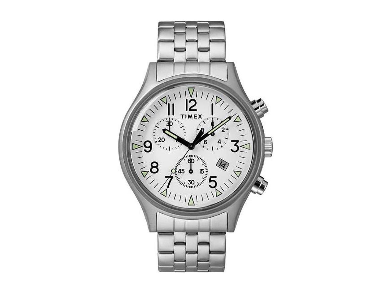 timex mk1 steel watch with steel bracelet