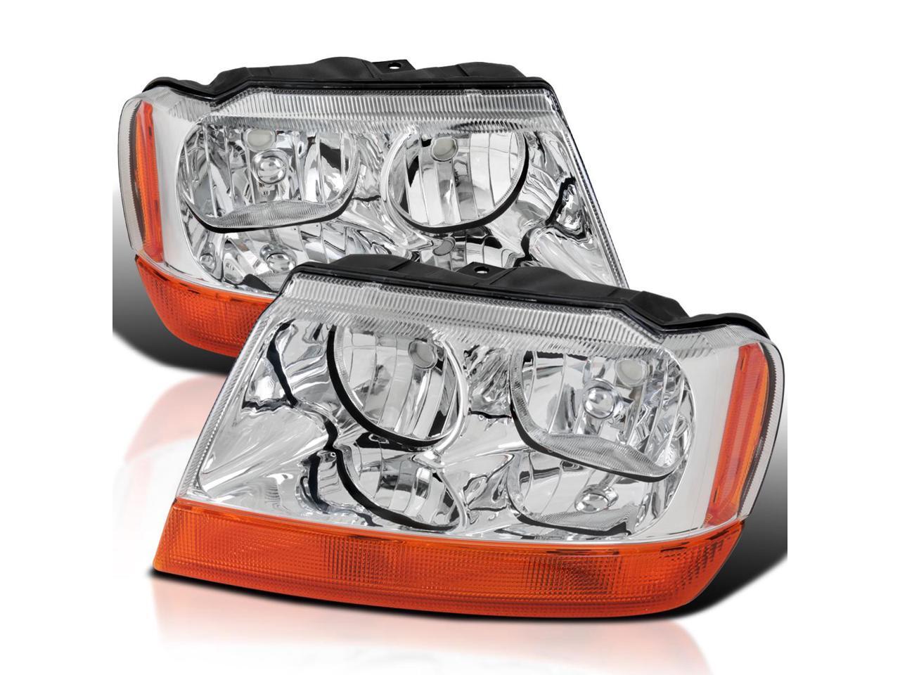 ACANII For Black 1999-2004 Jeep Grand Cherokee Tail Lights Lamps w/LED Side Marker Rear Brake Replacement Assembly ACANII For Black 1999-2004 Jeep Grand Cherokee Tail Lights Lamps w/LED Side Marker Rear Brake Replacement Assembly