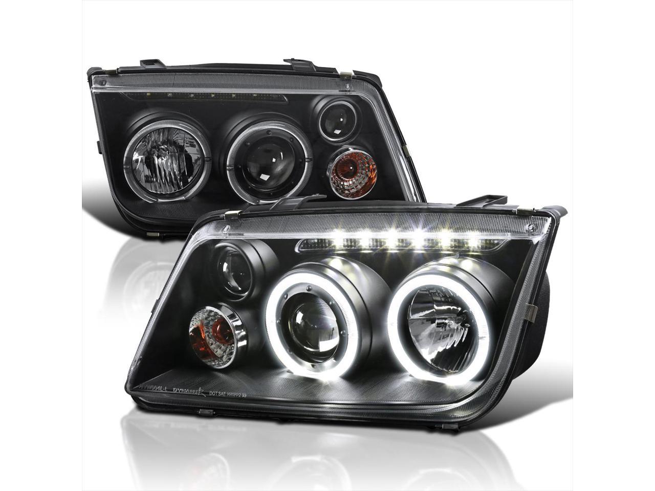 Spec-D Tuning for Toyota 4Runner Halo LED Jet Black Projector Headlights Head Lamps Left+Right 