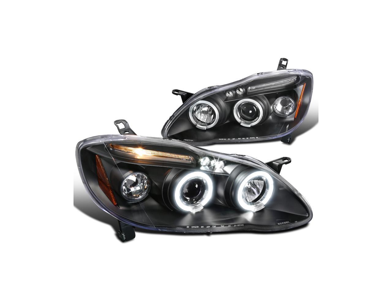 Spec D Tuning For 03 08 Toyota Corolla Dual Halo Led Projector Headlights 04 05 06 07 Left Right Newegg Com