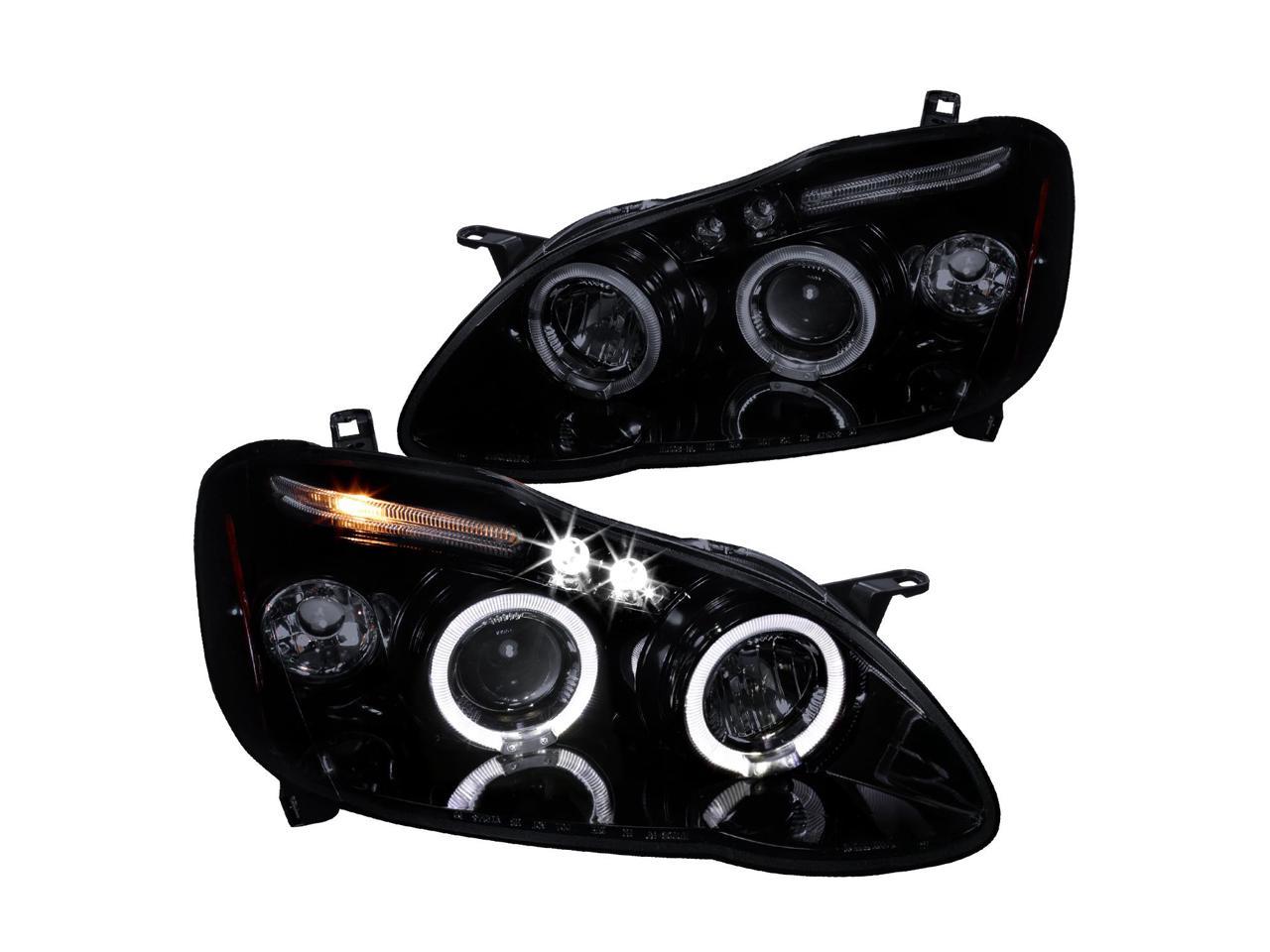 Spec D Tuning For 03 08 Toyota Corolla Dual Halo Led Projector Headlights 04 05 06 07 Left Right Newegg Com