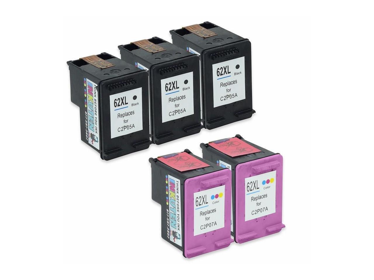 INKUTEN HP Envy 7640 Ink Cartridges (5-Pack High Yield) COMPATIBLE