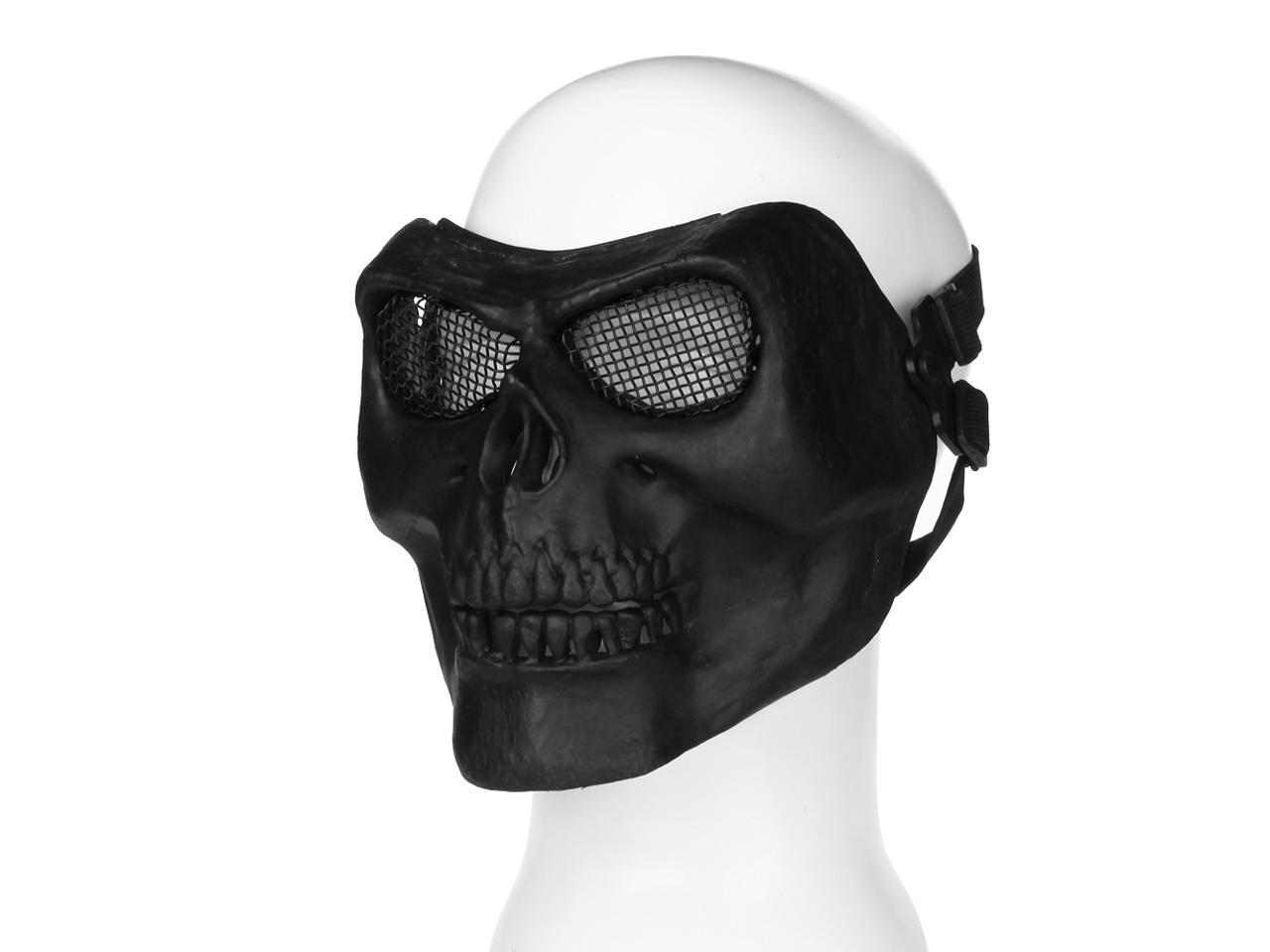 Airsoft Paintball Cover Full Face Skull Skeleton Metal Mesh Eye Game Safety Guar 