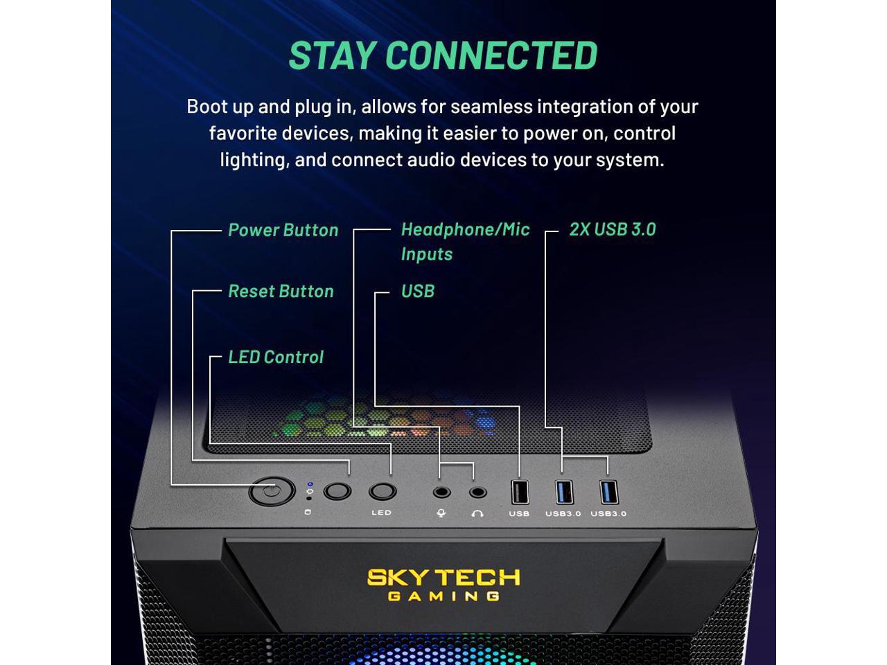 Skytech Chronos Gaming PC Desktop INTEL Core i5 12400F 2.5 GHz, NVIDIA