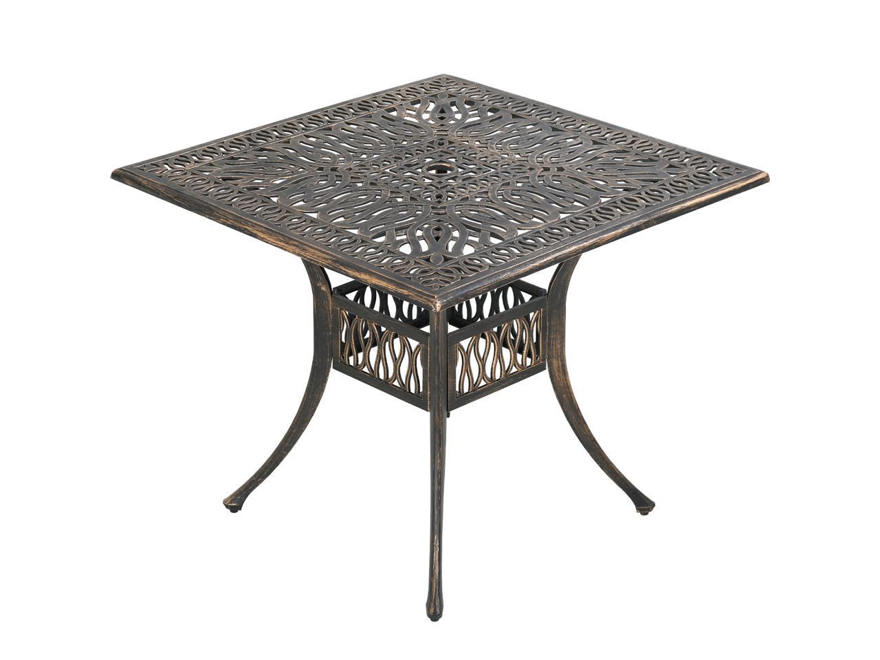 Details about   Patio Dining Table Outdoor Dining Table Wrought Iron Patio Furniture Patio 