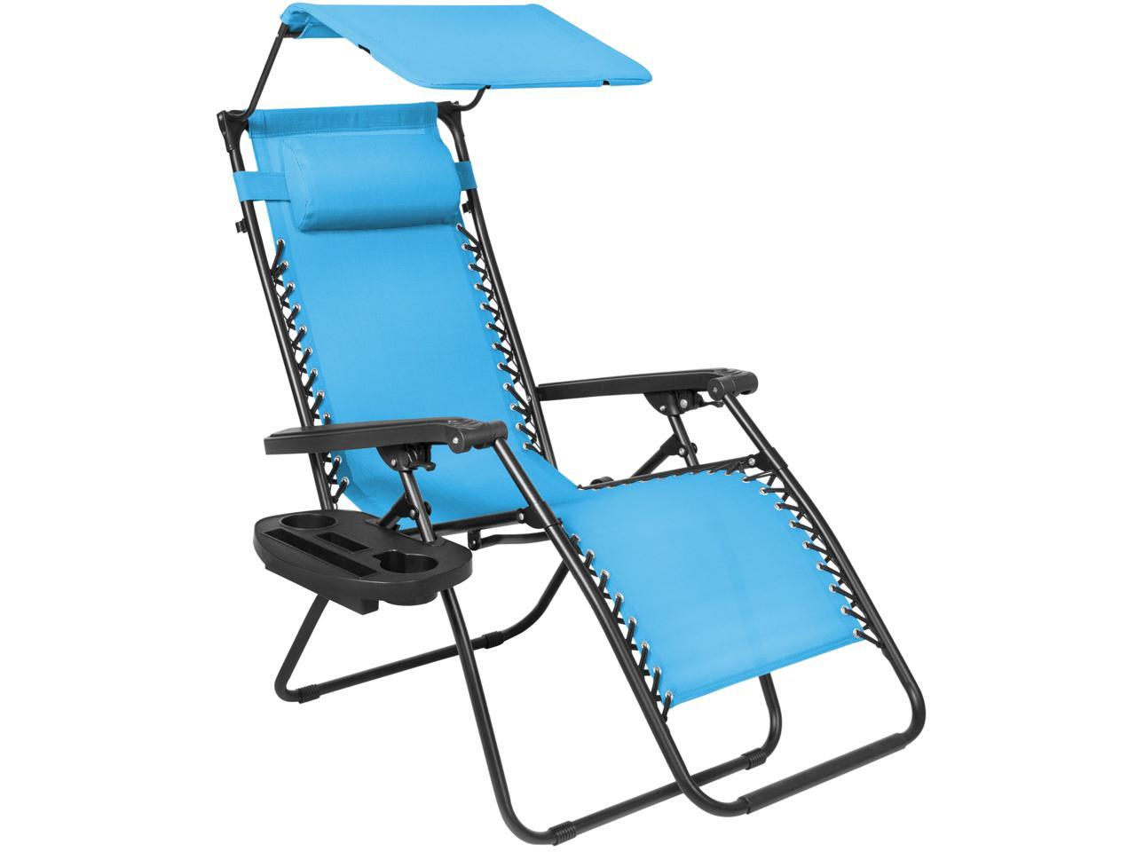 folding lounge chair with canopy