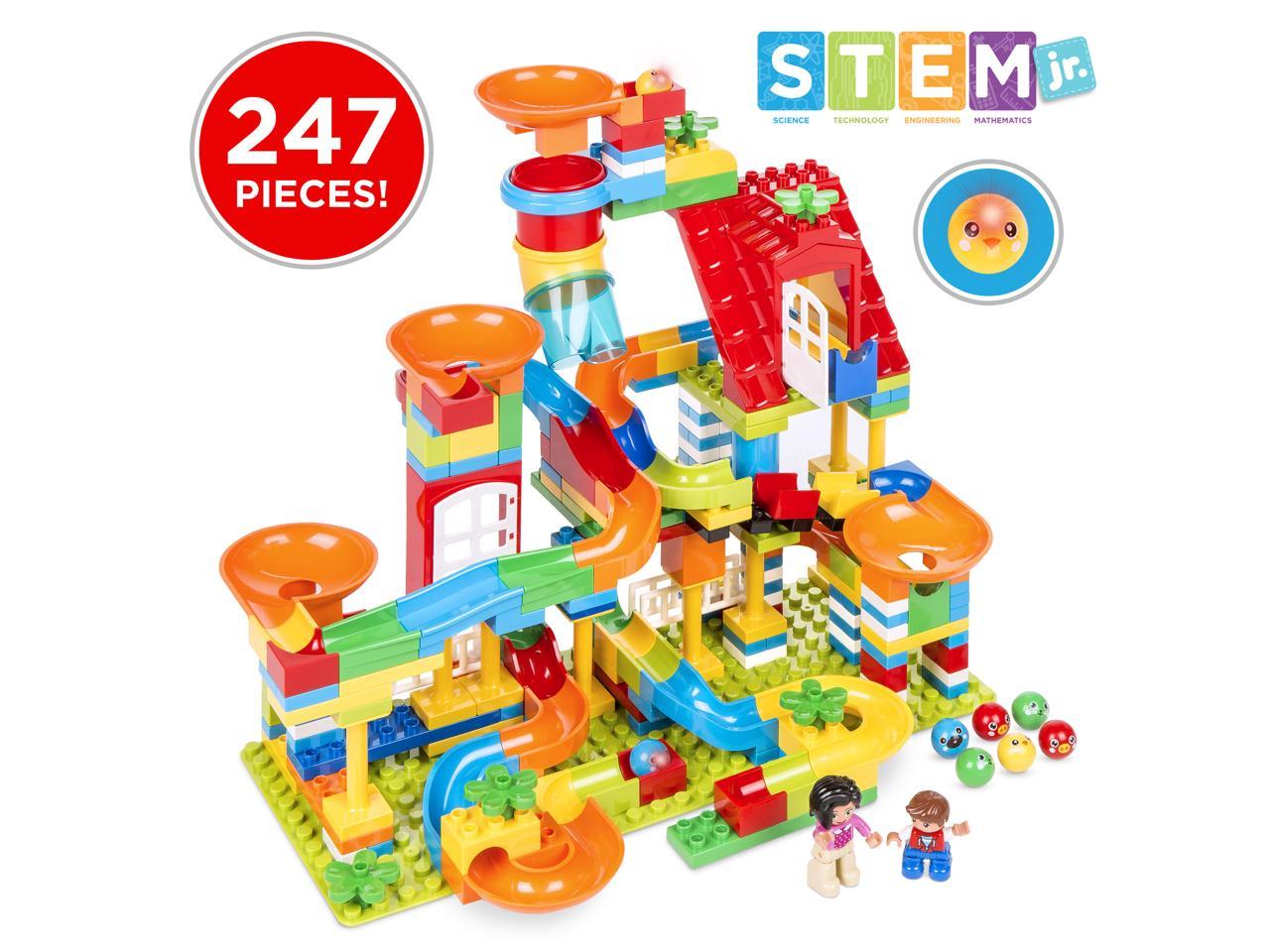 best choice products kids magnetic building block tiles toy set w