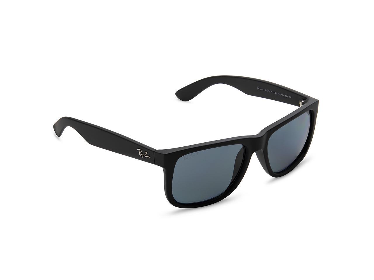 Ray-Ban Justin Classic Polarized Sunglasses 55mm Black Frame - Newegg.com