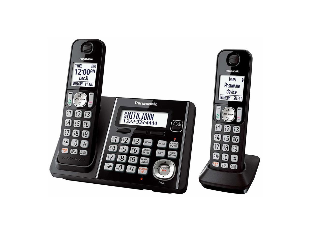 Panasonic KX-TG3752B DECT 6.0 1.90 GHz Expandable Cordless Phone with ...