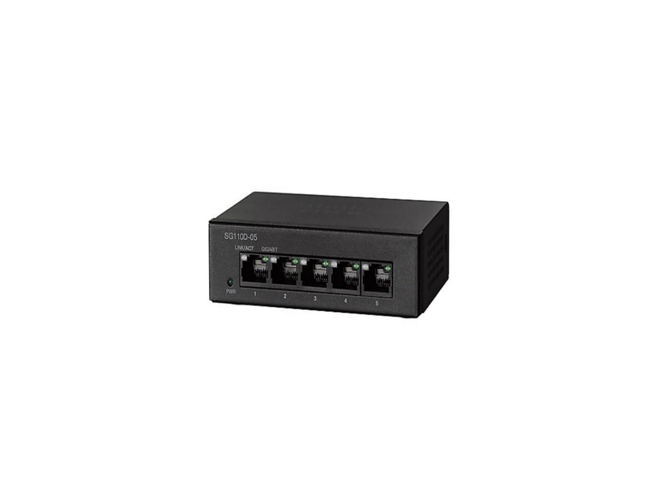 Cisco SG110D-05 Desktop Switch with 5 Gigabit Ethernet (GbE) Ports 