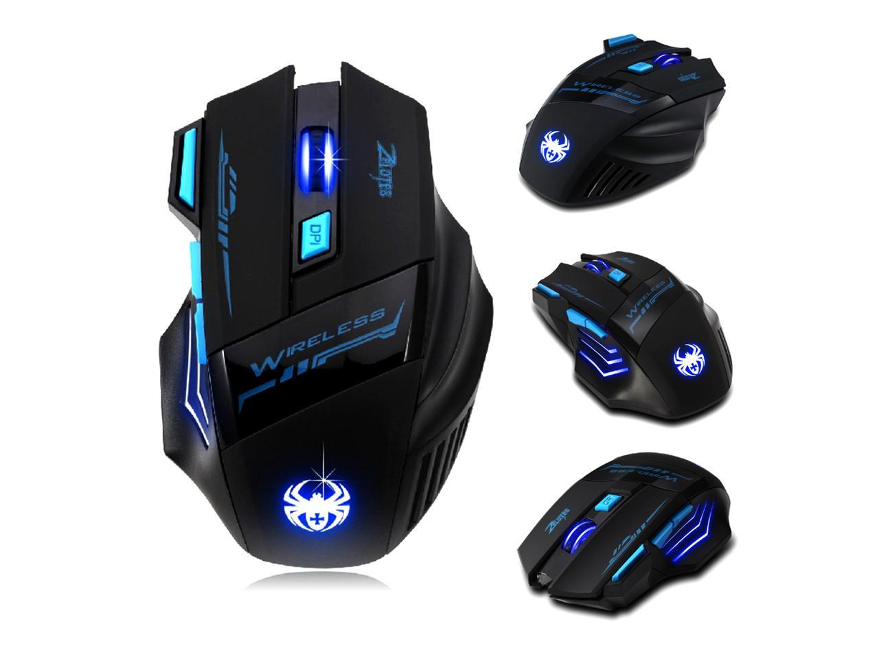 Professional Wireless Optical Blue LED Game Gaming Mouse Mice 2400 DPI