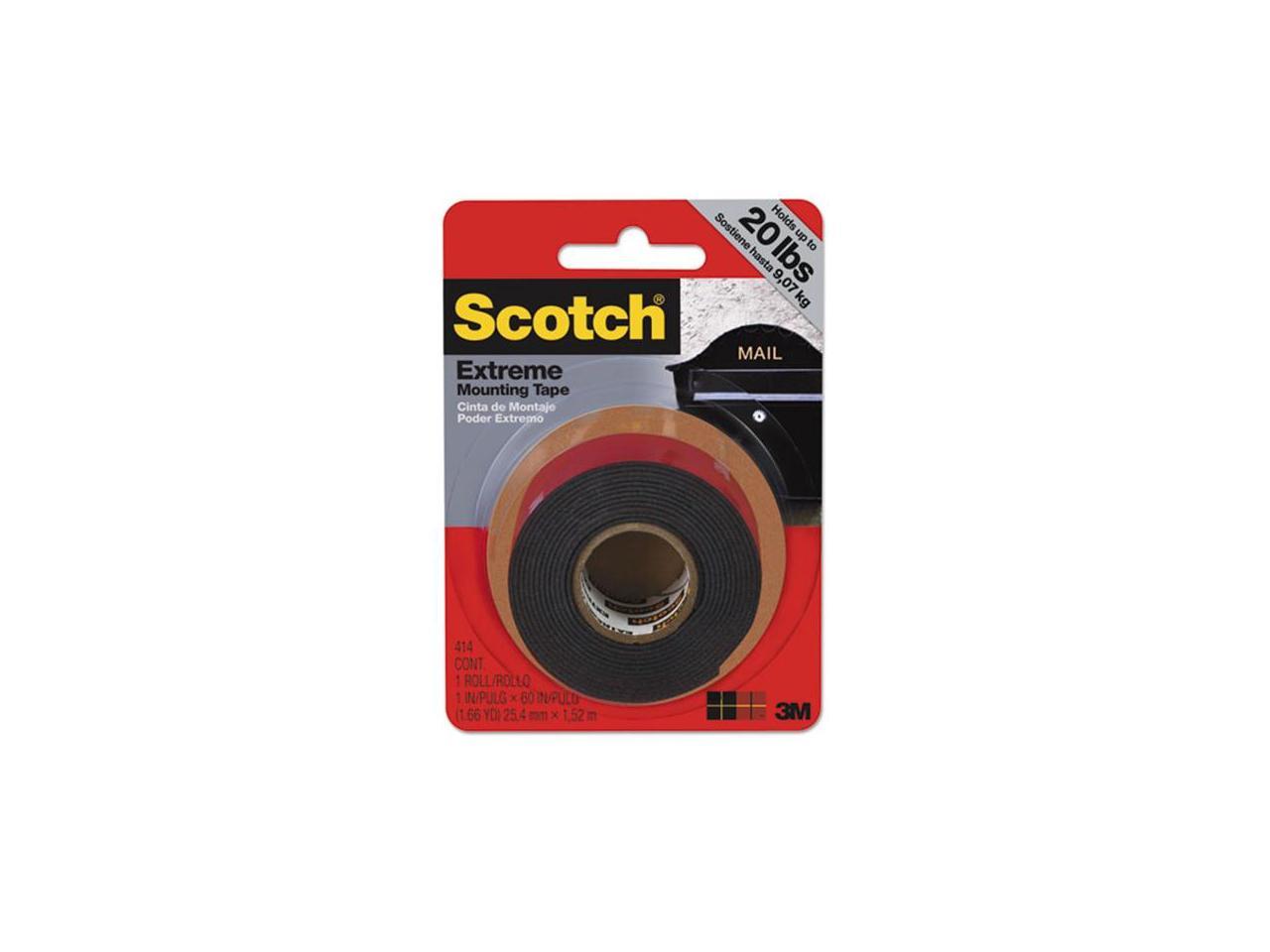 3M Extreme Scotch-Mount Double-Sided Mounting Tape & Strips: 1 in x 60 ...