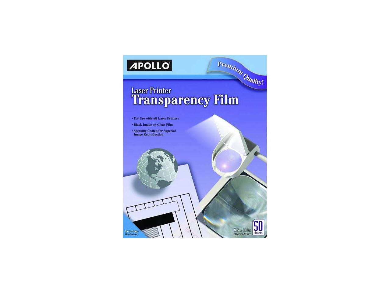 50 Sheets CG7060 Apollo Laser Jet Printer and Copier Transparency Film 
