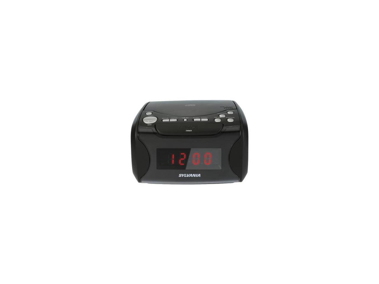 Sylvania Alarm Clock Radio with CD Player and USB Charging